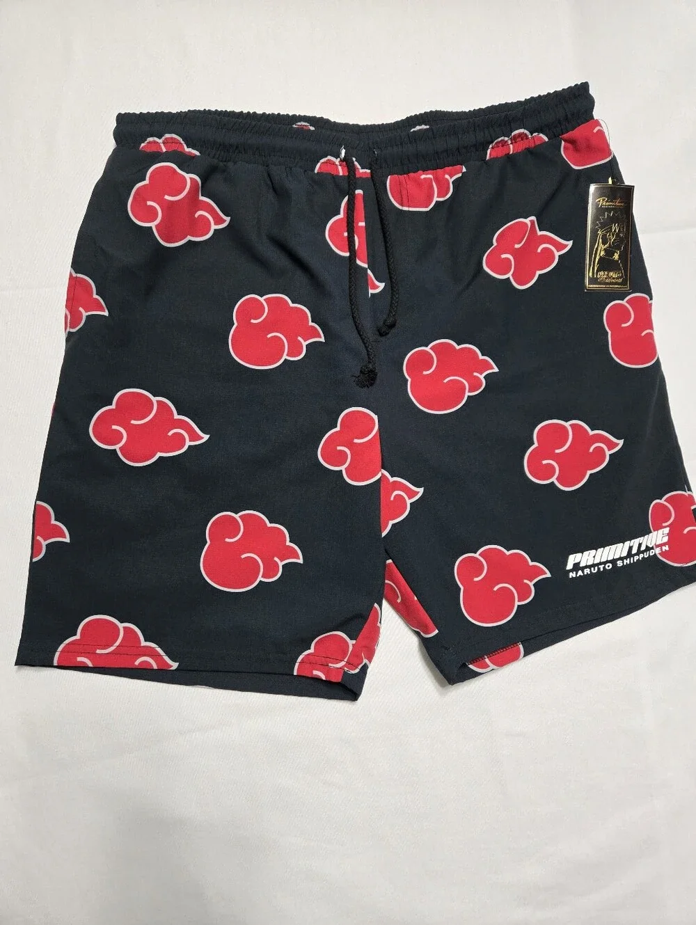 NWT Primitive x Naruto Shippuden Men's Akatsuki Swimming Board Shorts sz XL
